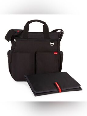 Skip Hop Duo Signature Diaper Bag Black with change pad